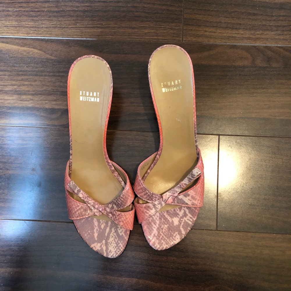 Stuart Weitzman Kitten Heel Sandals